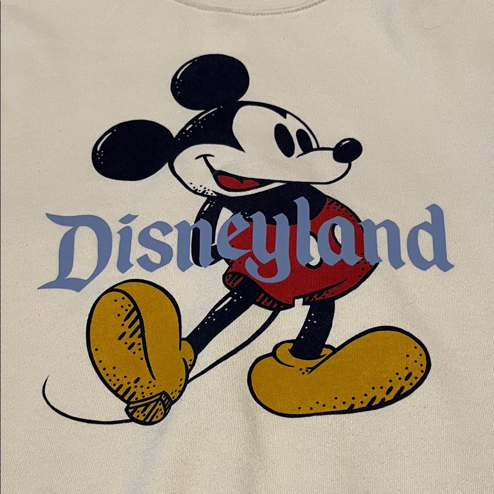Disney Cream Mickey Mouse Sweatshirt - Picture 2 of 5